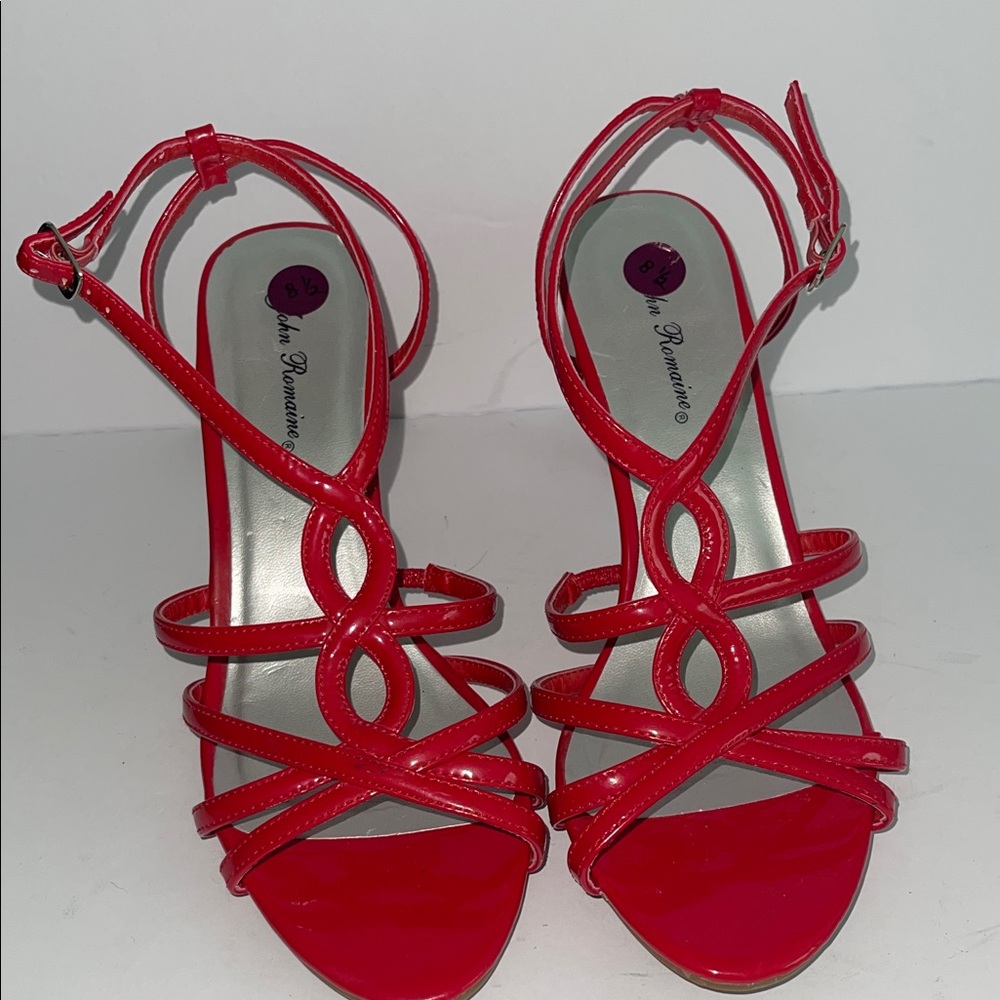 Allure Red Strappy Heels
